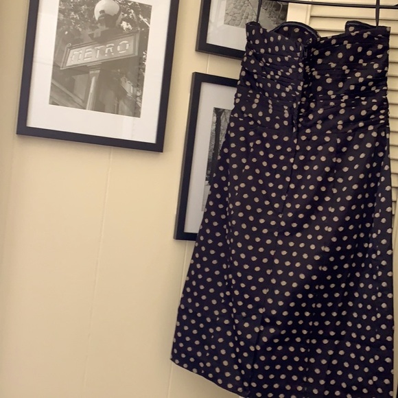 NWT Size 8 H&M Black with Tan Polka Dot Dress - Picture 2 of 4